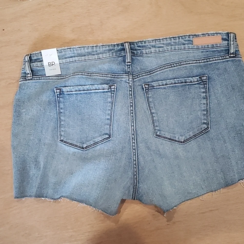Bp Midrise Denim Distressed Shorts NWT